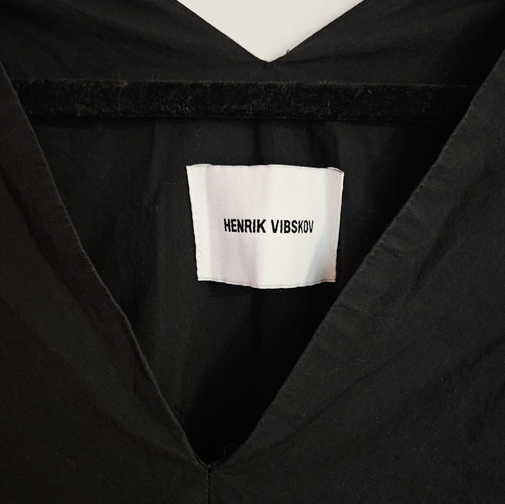 HENRIK VIBSKOV Size Xs Pump Black Cotton Dress - Picture 4 of 6